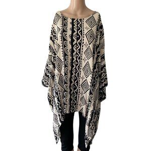Sterling Styles OS Fits All Art Silk Poncho
